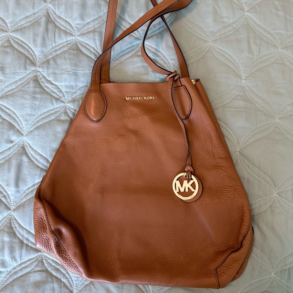 Michael Kors Brown Leather Tote Bag